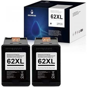 KNOWINK 62XL Compatible con HP 62 62XL Cartucho de Tinta Multipack para HP OfficeJet 5740 5742 5744 5745 5746 eAIO Envy 7640 7645 5640 5642 5644 5646 Impresora eAIO