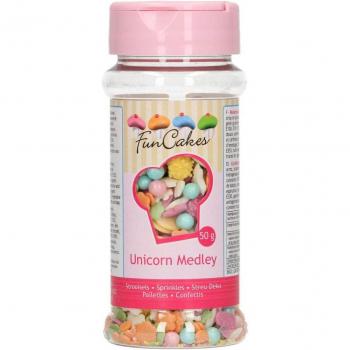 Sprinkle Medley Unicorn FunCakes 50g - Mezcla de Decoración para Repostería con Temática de Unicornio