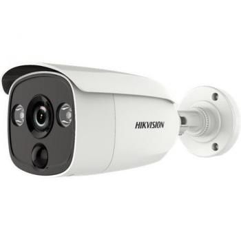 Cámara de seguridad Hikvision DS-2CE12D0T-PIRLO (2.8mm) con sensor de imagen CMOS, resolución 1080p, lente fija de 2.8 mm, visión nocturna infrarroja