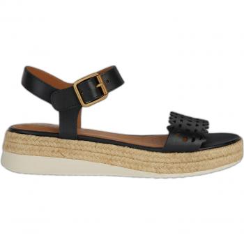 Sandalias Mujer Geox D Eolie A, color negro, características: diseño elegante, material transpirable, suela de goma antideslizante, plantilla acolchada para mayor comodidad