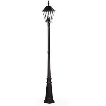 Kandelaber Solar London 3-flammig E12 2700K 6W IP44 Negro con Batería Recargable