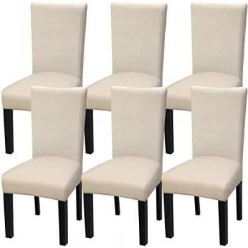 Fuloon Fundas Sillas Comedor, Fundas Protectoras para Sillas Elasticas,Funda Asiento Silla Desmontables Lavables para Comedor Hotel Banquete de Boda Decoración