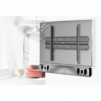 VCM sbw100 Barra Soporte para TV Plus y Soporte, Color Negro y Plateado