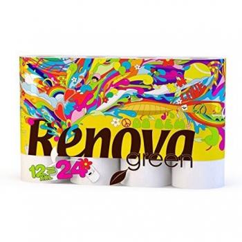 Renova Papel higiénico Blanco Ecológico Doble - 12 rollos de papel