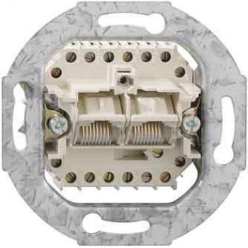 Rutenbeck 13010422 - Toma telefono empotrar uae 2 salidas 2x8 polos 2x8 bornas