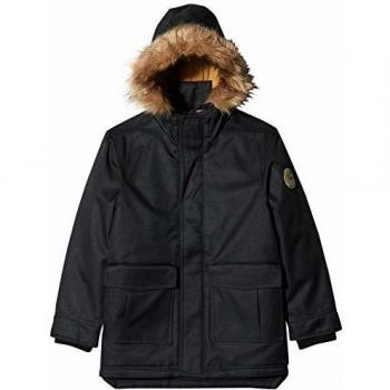 Quiksilver Bicheno Bloom-Parka con Capucha para Chicos 8-16, Niños, Black, S/10