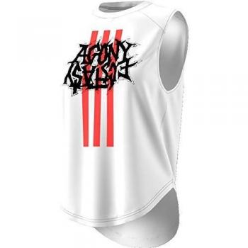 adidas Fast GFX Tank Camiseta De Tirantes, Mujer, Blanco, L