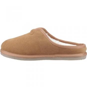 Hush Puppies Men's Tan Suede Classic Slippers