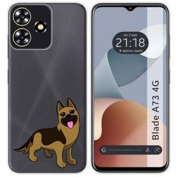 Funda de Silicona para Zte Blade A73 4G con Diseño de Perros 03