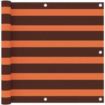 Toldo para balcón tela oxford naranja y marrón 90x400 cm