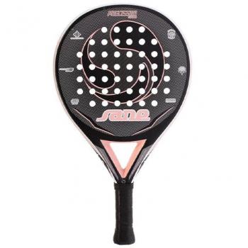 Sane Padel Pala De Pádel Precissor Carbon - Pala de pádel fabricada en carbono, diseño ligero y resistente, con tecnología de control de golpes, superficie rugosa para mayor efecto en la bola, mango ergonómico para