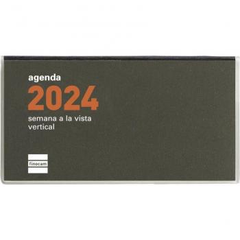 Finocam - Agenda 2024 Plana Min PL1 SVV Azul Enero-Diciembre 2024 Semana Vista Vertical Español 64x118 mm