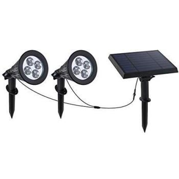 Foco Solar Lumi Garden Family Spiky 2 en 1 Negro Aluminio Acero