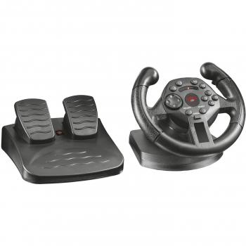 Trust GXT 570 - Volante Gaming de Competición con Respuesta de Vibración para Pc y Ps3, Negro