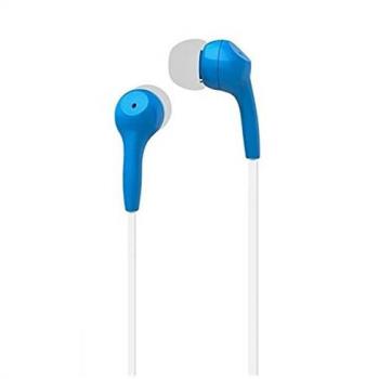 X-One - API1000BL | Auriculares con Microfono para Movil con Conexión Jack 3.5 mm de Color Blanco y Azul