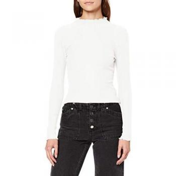 Only Onlemma L/S Noos Jrs-Camiseta de Cuello Alto Top, Egret, M para Mujer