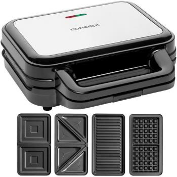 Sandwichera XXL 4 en 1 900W Concept SV3070 con placas intercambiables