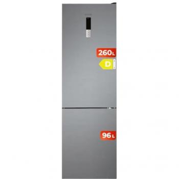 Frigorífico Combi EVVO F60DX Total No Frost 356L Inox Clase D con Motor Inverter y Panel Táctil