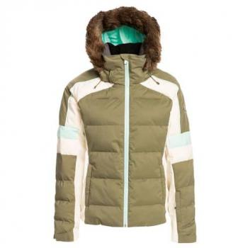 Chaqueta Técnica Roxy Blizzard Impermeable y Transpirable para Mujer - Verde Lichen Profundo - Talla S