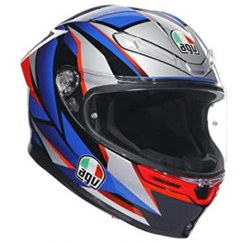 AGV K6 S E2206 Casco Integral Mplk Negro Rojo Azul (M)