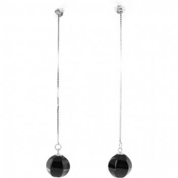 Pendientes Kiarik de plata de ley 925 con cuarzo hidrotermal multicolor y acabado en baño de rodio