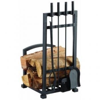 Pleasant Hearth 4 Piece Harper Fireplace Toolset with Log holder by Pleasant Hearth