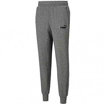 Puma Essentials Logo Men's Jogging Pants - Medium Gray Heather, Size S