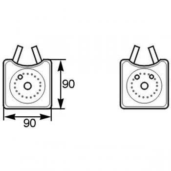 Radiador de aceite MAHLE Aftermarket CLC 161 000S para SEAT Ibiza, Leon, Altea, Toledo, Cordoba, Alhambra y VOLKSWAGEN Golf