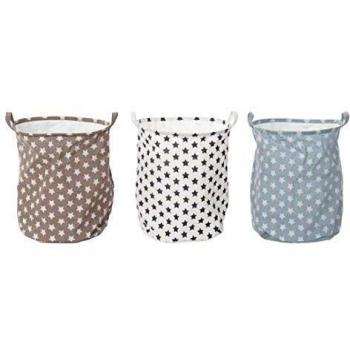 Item Int Cesta Ropa Algodon Estrella 49x28x50 Surtido A Elegir 1