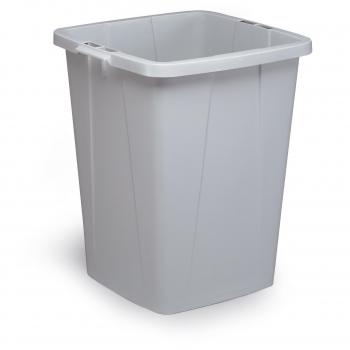 Durable 153196 Contenedor Cuadrado, 90 l, Color Gris