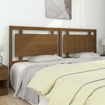 Cabecero para Cama de Madera Maciza de Pino Marrón Miel 205,5x4x100 cm