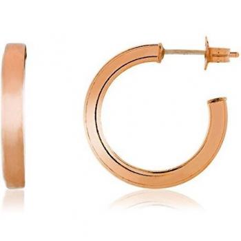 Córdoba Jewels | Aros en plata de ley 925 bañada en oro rosa con diseño Aros Rose Gold