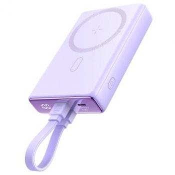Powerbank Magnético Joyroom JR-PBM01 10000mAh 20W con Soporte y Cable Lightning - USB-C Morado