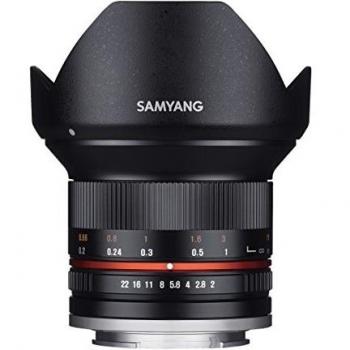 Samyang SY12M-E-BK 12mm F2.0 Ultra Wide Angle Lens for Sony E Cameras, Black