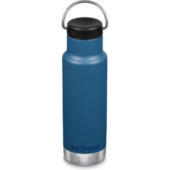 Klean Kanteen - Botella térmica Insulated Classic 12oz (355ml) de acero inoxidable con tapón Loop Cap, color azul