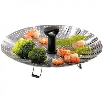 Düntseinsatz VITALA de GEFU, Dünstschale plegable de acero inoxidable, Ø 27 cm, apto para inducción