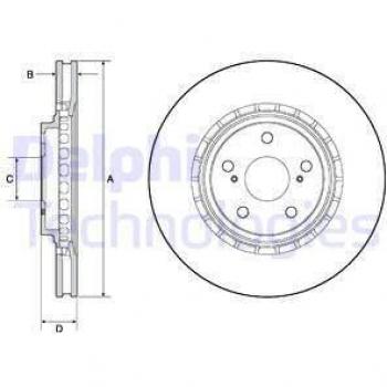 Disco de freno DELPHI BG4691C - Disco de freno, marca DELPHI, modelo BG4691C