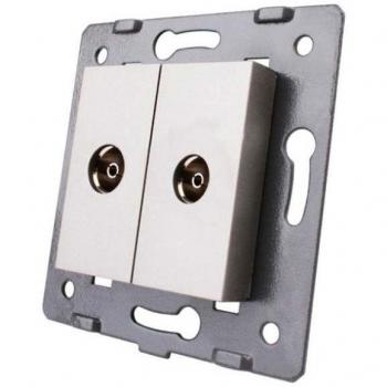 Mecanismo de empotrar 2x TV gris LEDBOX