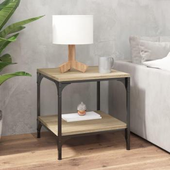 Mesa auxiliar de madera contrachapada 40x40x40 cm en color Negro, Roble Sonoma y Roble ahumado - Mesita de Salón o Comedor o Auxiliar Mesa de Café Meuble Salón