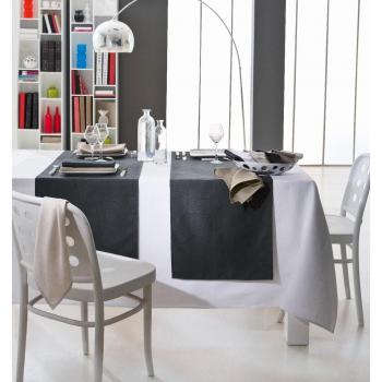 Mantel espiral jacquard blanco 150x300 ~ Tradilinge