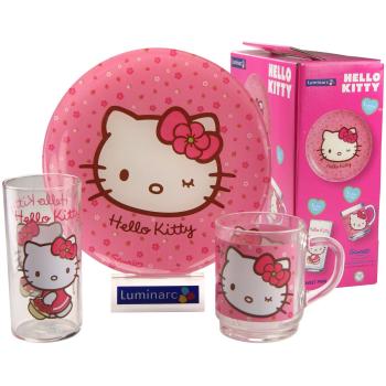 Luminarc Set 3 Piezas Desayuno Modelo Kitty Sweet Pink