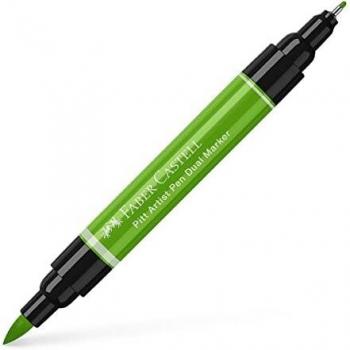Rotulador Pitt Artist Pen Doble Punta Tinta China Faber-Castell Verde Hoja