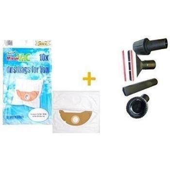 Juego de 4boquillas de Conny Clever® + MisterVac MV 610/-Bolsas de tela para aspiradora con 5capas