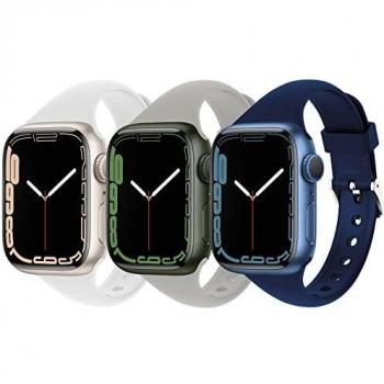 Correa Apple Watch, Correa Compatible con Apple Watch 44 mm 38 mm 42 mm 40 mm, Correa de Repuesto Deportiva de Silicona Suave Ultrafina de Adecuada para Apple Watch SE/iWatch Series 6 5 4 3 2 1