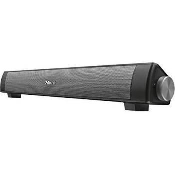 Trust Lino - Barra de Sonido Inalámbrica Bluetooth, 20W, Reproductor MP3 Integrado, Compatible con TV/Tablet/Smartphone/PC, Batería Recargable - Negro