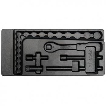 Adaptador YATO YT-55421 - bandeja de plástico para el zócalo de 22 piezas, fijación de 3/8, tamaños de 6 a 22 mm