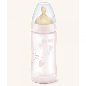 Nuk Pink 300ml Latex Baby Bottle for 0-6 Months