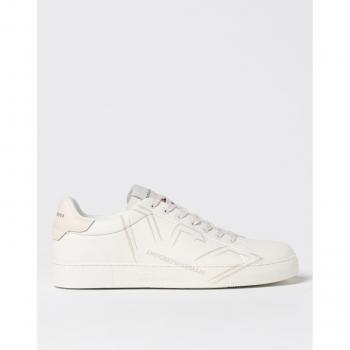 Emporio Armani Men's White Leather Sneakers Size 7