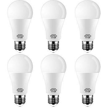 E27 LED Bombilla,14W equivalente a 120W,Luz Blanca Fría 6000k,1200 lumen,No regulable,Pack de 6 Unidades
