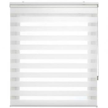 Estor Enrollable Noche y Día Translúcido Liso Blanco 170 x 255 cm para Ventanas y Puertas